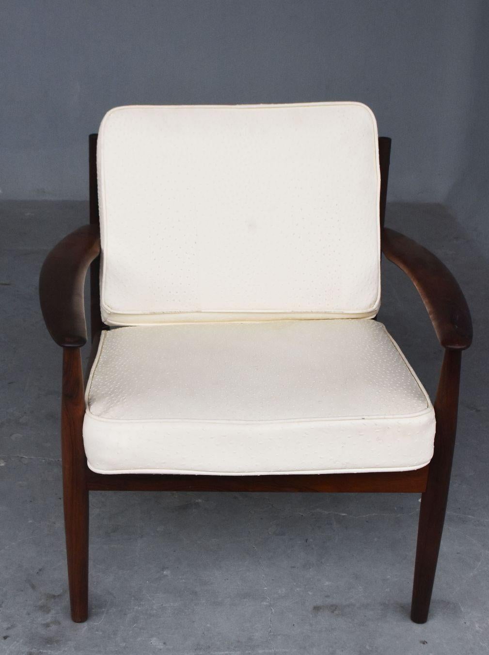 Danish 1960 Pair of Armchairs Model #118 by Grete Jalk Rio Rosewood