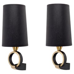 1960 Coppia di appliques in bronzo Maison Petitot