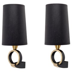 1960 Pair of bronze sconces Maison Petitot