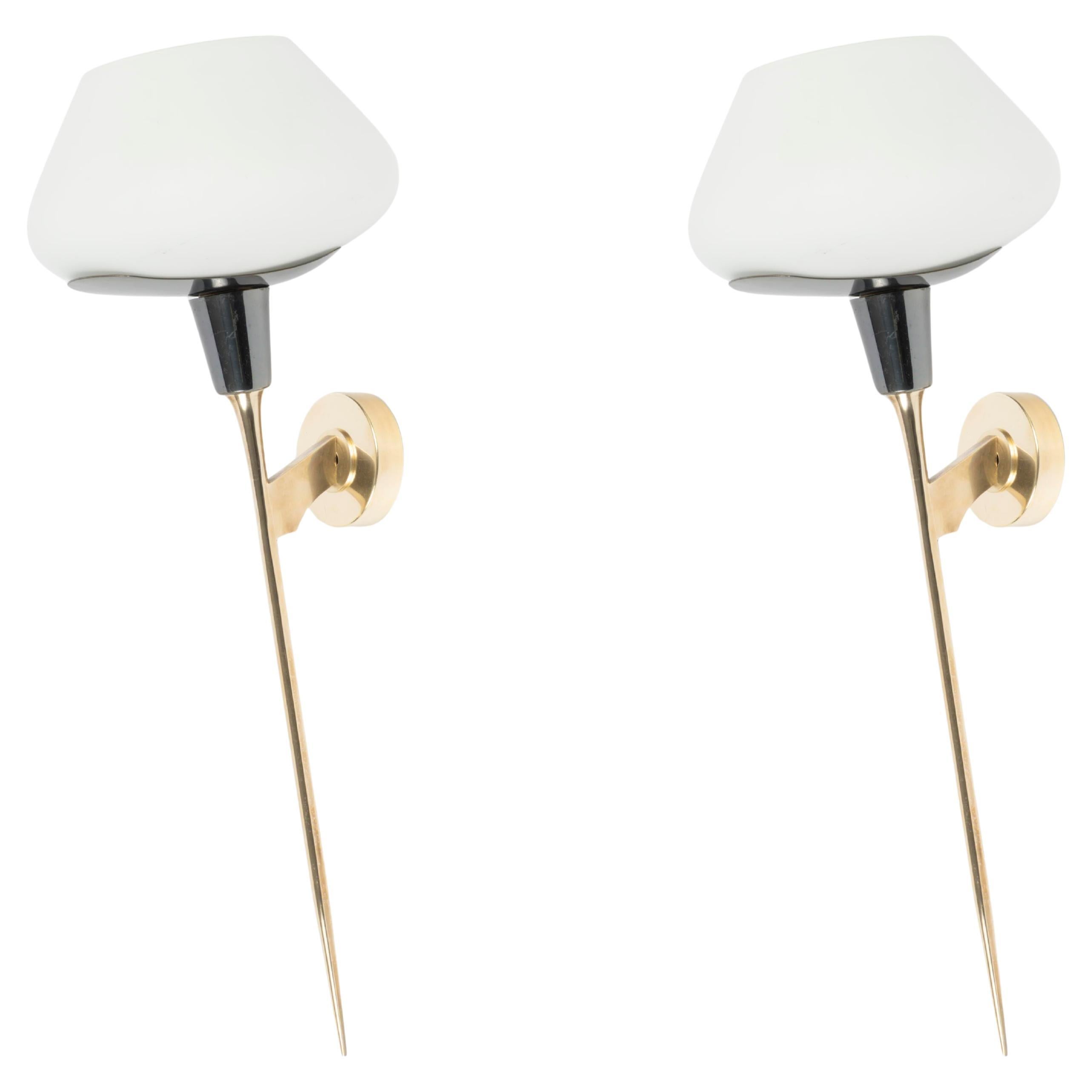 1960 Coppia di applique in bronzo di Félix Agostini per Maison Arlus in vendita