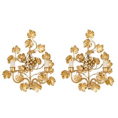 1960 Pair of "bunch of grapes" Wall Lights from Maison FlorArt