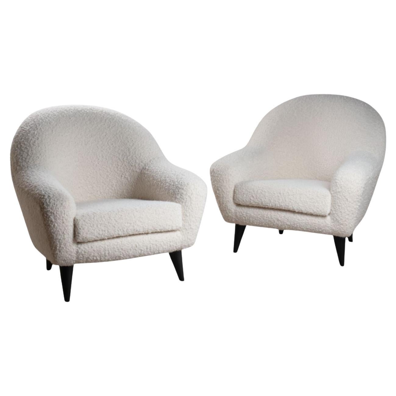 1960 Pair of French armchairs by Charles Ramos
