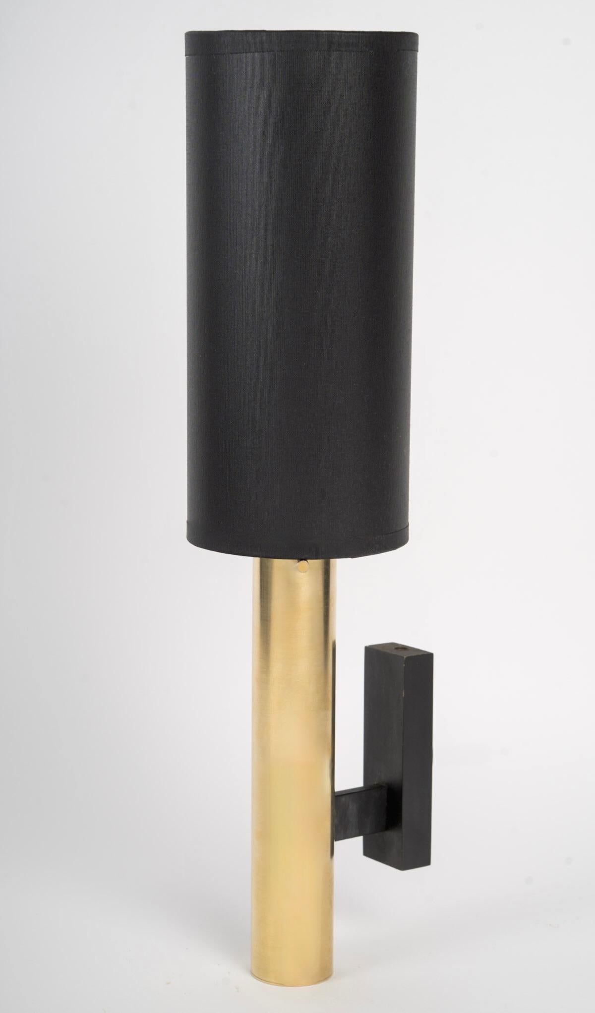 1960 Pareja de apliques de latón dorado Gaetano Sciolari Latón en venta