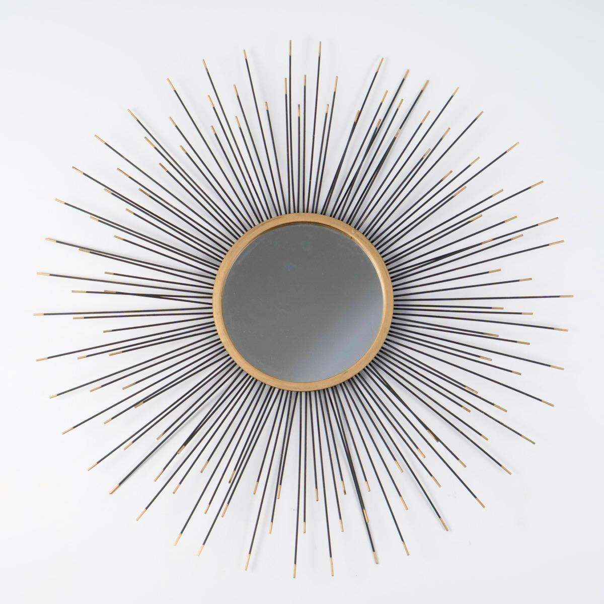 French 1960 Pair of large witch mirrors Maison Honoré For Sale