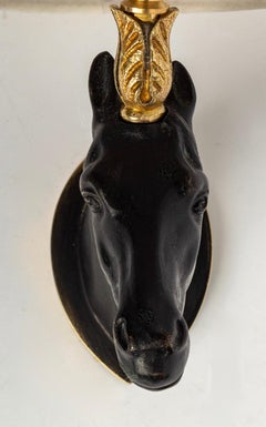 1960 Pair of "Le Pur Sang" Bronze Wall Lights Maison Honoré