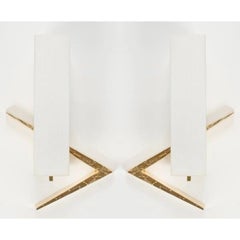 1960 Pair of Maison Arlus Sconces in Gilt Bronze