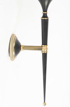 1960 Ein Paar neoklassische Wandleuchten aus Bronze von Maison Jansen