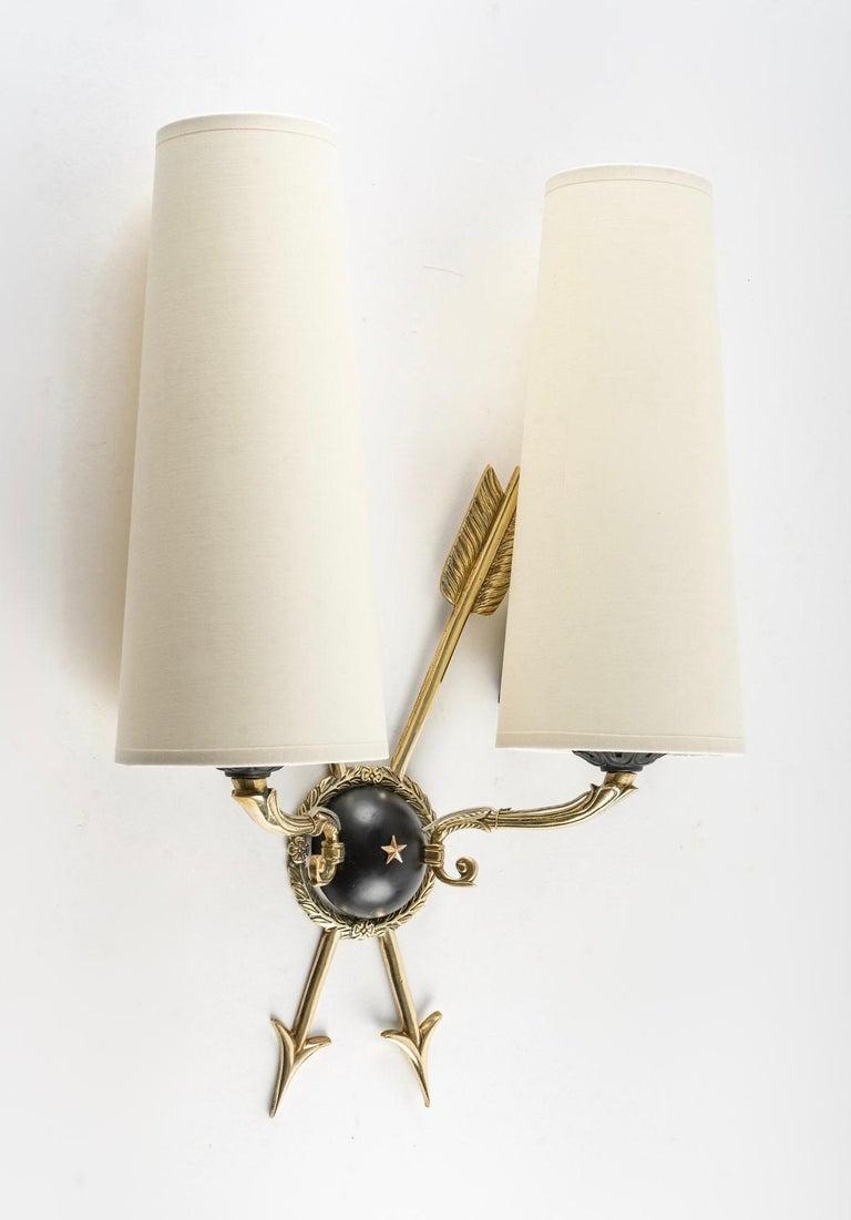 Mid-20th Century 1960 Pair of Sconce Maison Roche Neoclassical