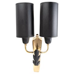 1960 Pair of Sconces "Feuille De Chêne" Maison Honoré