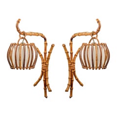 1960 Pair of Sconces "Lantern" Louis Sognot