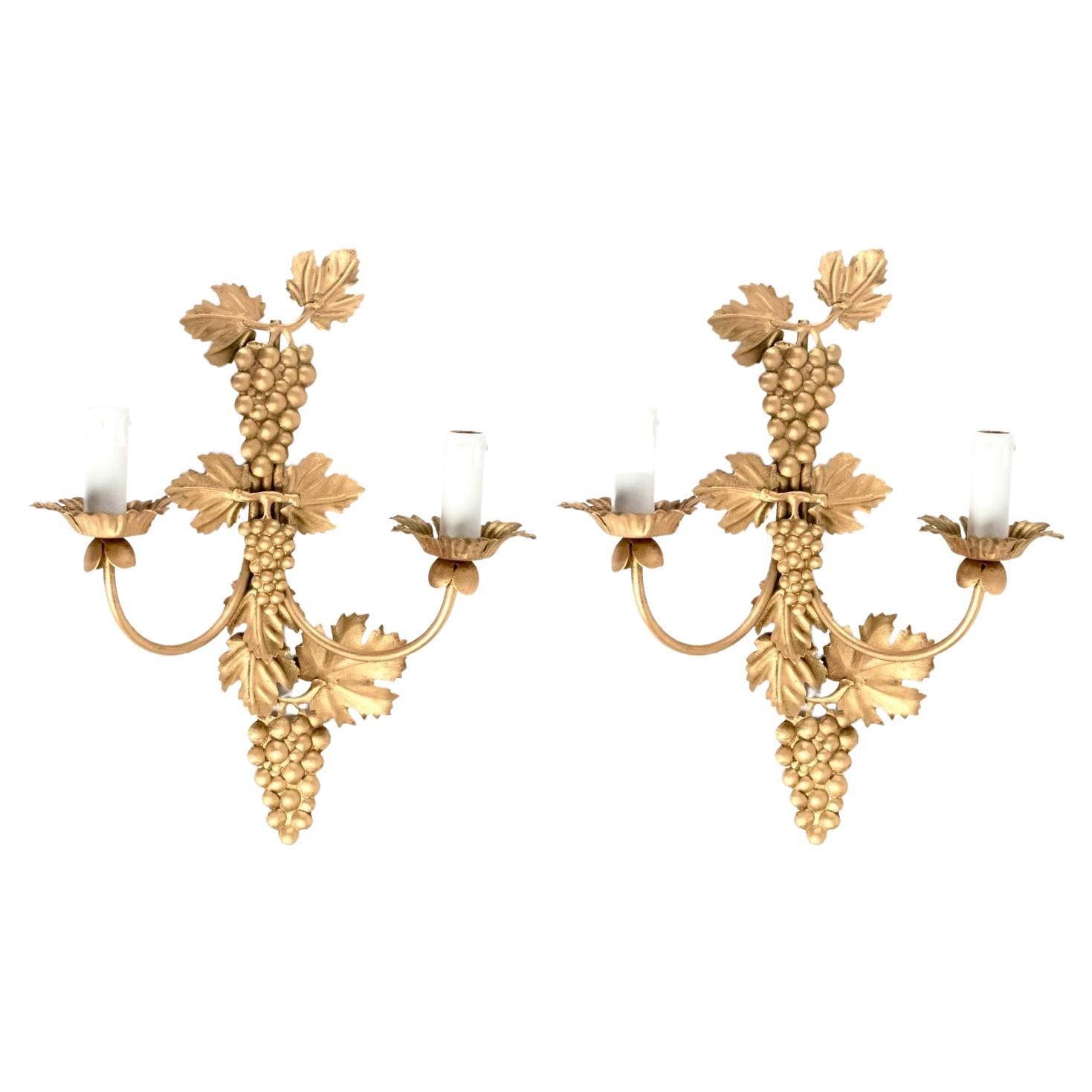 1960 Set of Three Sconces by Maison FlorArt at 1stDibs