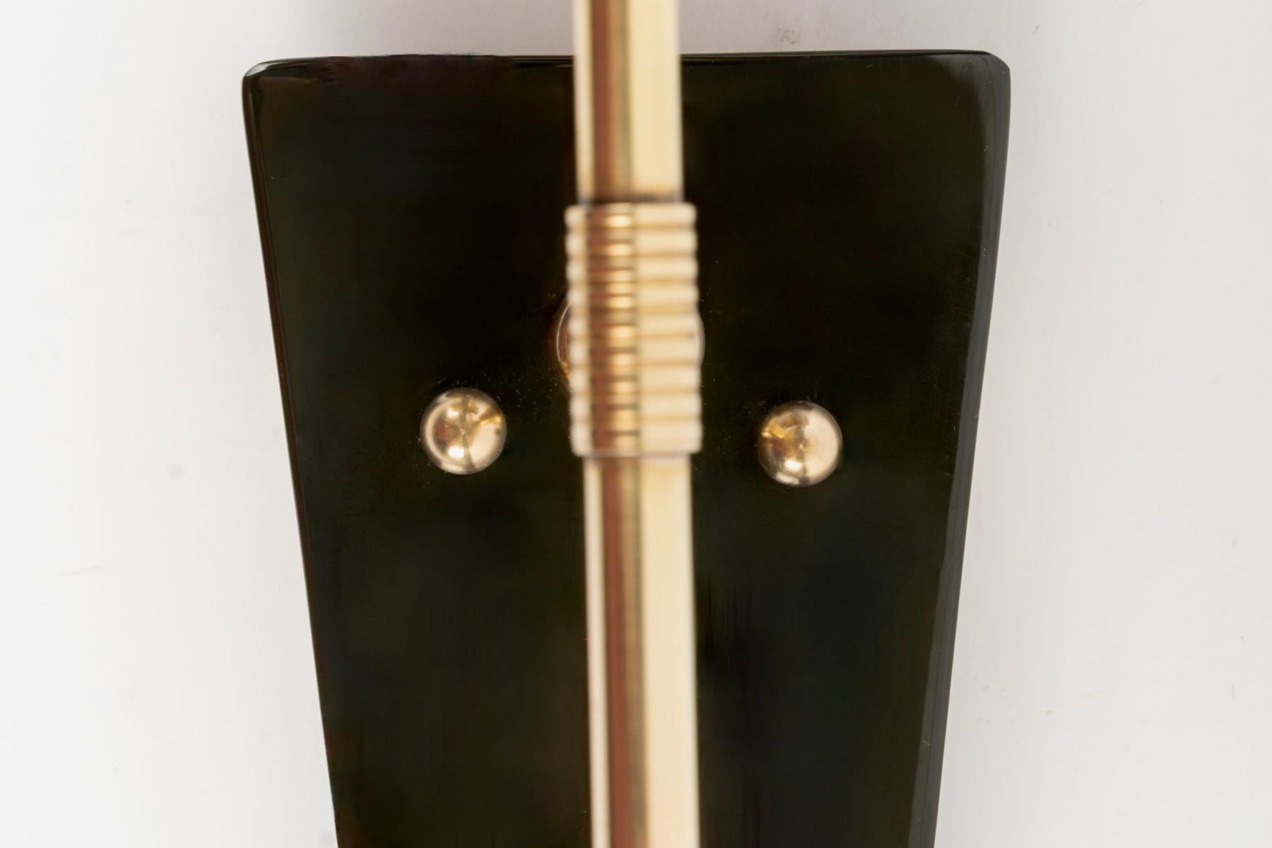 French 1960 Pair of wall lights Maison Arlus For Sale