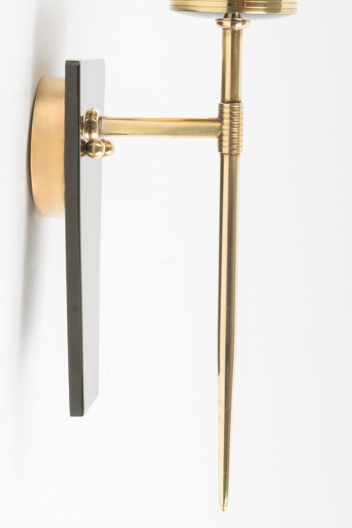 Mid-20th Century 1960 Pair of wall lights Maison Arlus For Sale