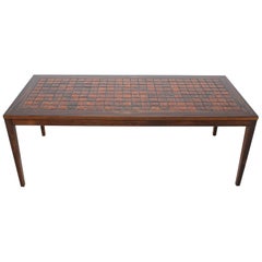 1960 Palisander and Tile Coffee Table, Denmark