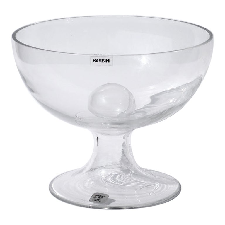 1960 Paolo Tilche Barbini Muranoglas Italienisches Space Age Design Vase Tafelaufsatz im Angebot