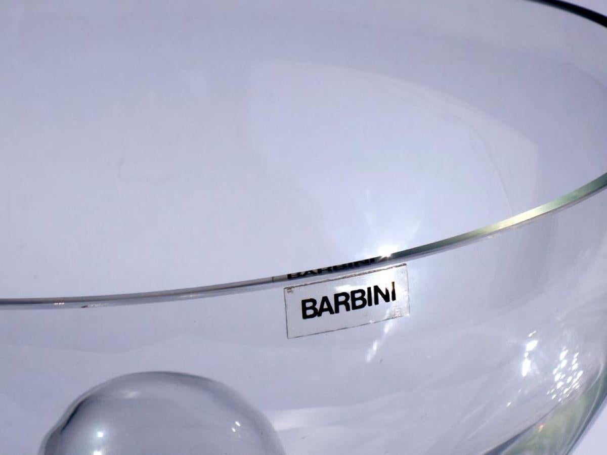 1960 Paolo Tilche Barbini Murano Glass Italian Space Age Design Vase Centerpiece In Excellent Condition For Sale In Brescia, IT