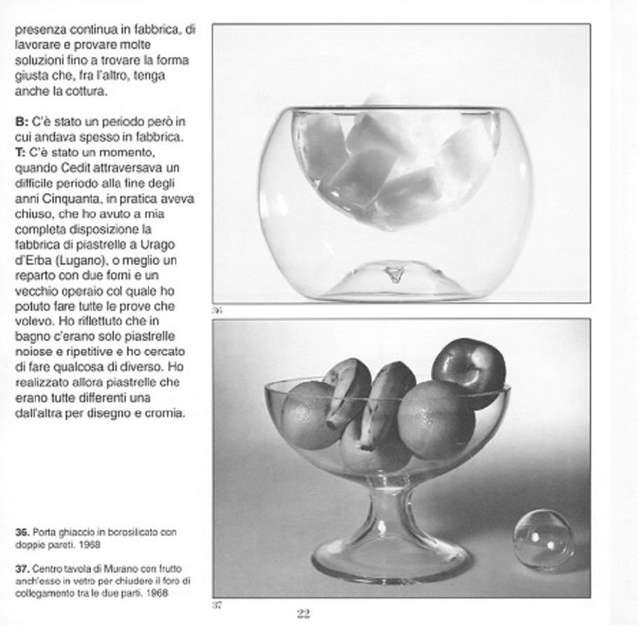 Mid-20th Century 1960 Paolo Tilche Barbini Murano Glass Italian Space Age Design Vase Centerpiece For Sale