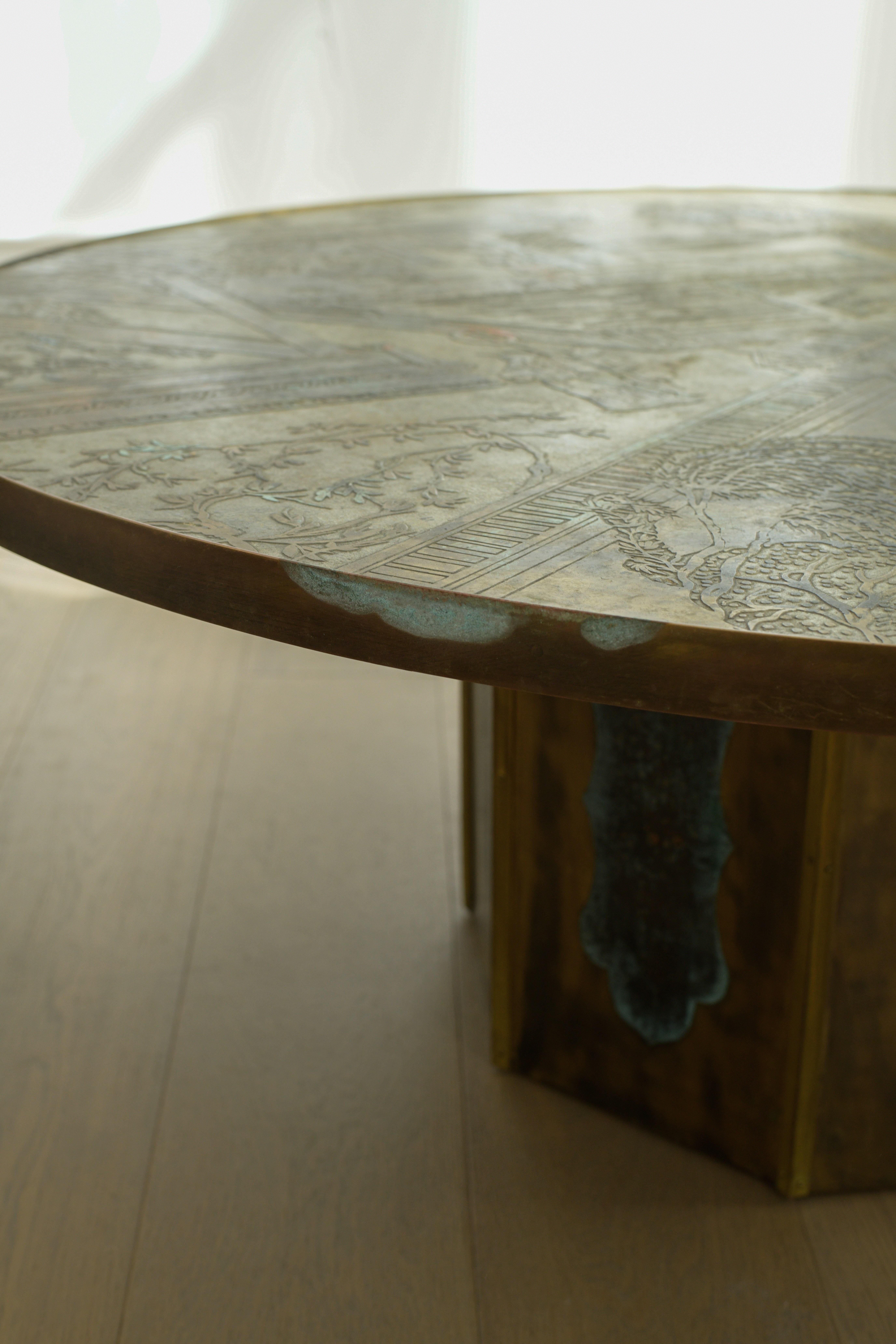 1960 Philip And Kelvin Laverne Chan Circular Coffee Table For Sale 3