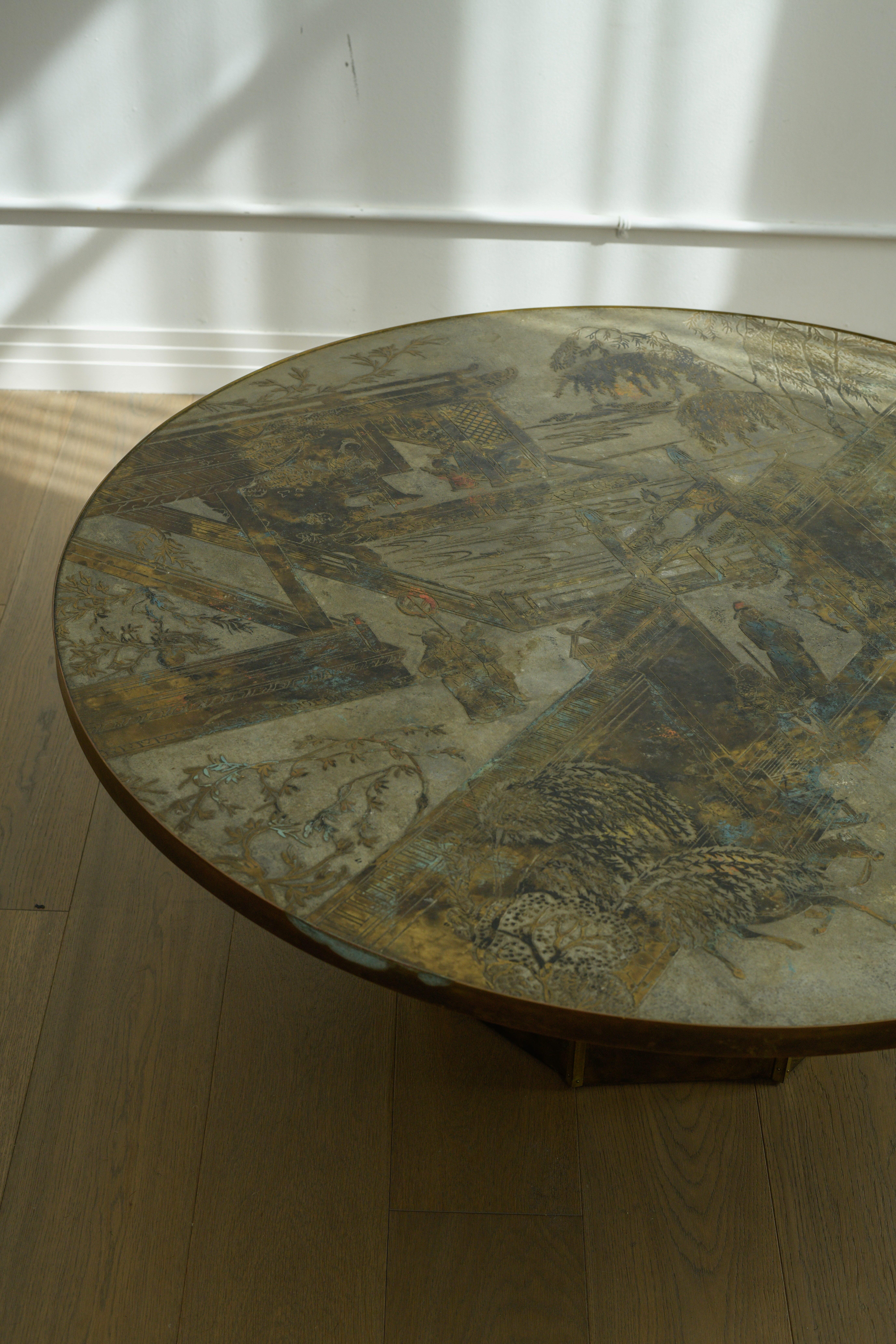 1960 Philip And Kelvin Laverne Chan Circular Coffee Table For Sale 4
