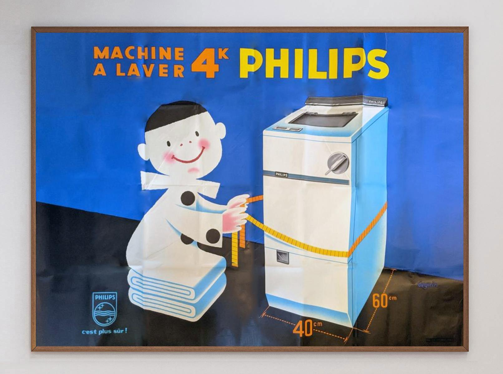 Wonderful & charming poster for Dutch electronics brand Philips. Founded in 1891, Philips was one of the biggest electronics brands in the UK and continues to trade today, focusing on health technology.

With artwork from Seguin, this beautiful