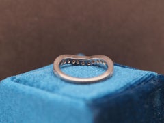 1960 Platinum Diamond Dip Wedding Band
