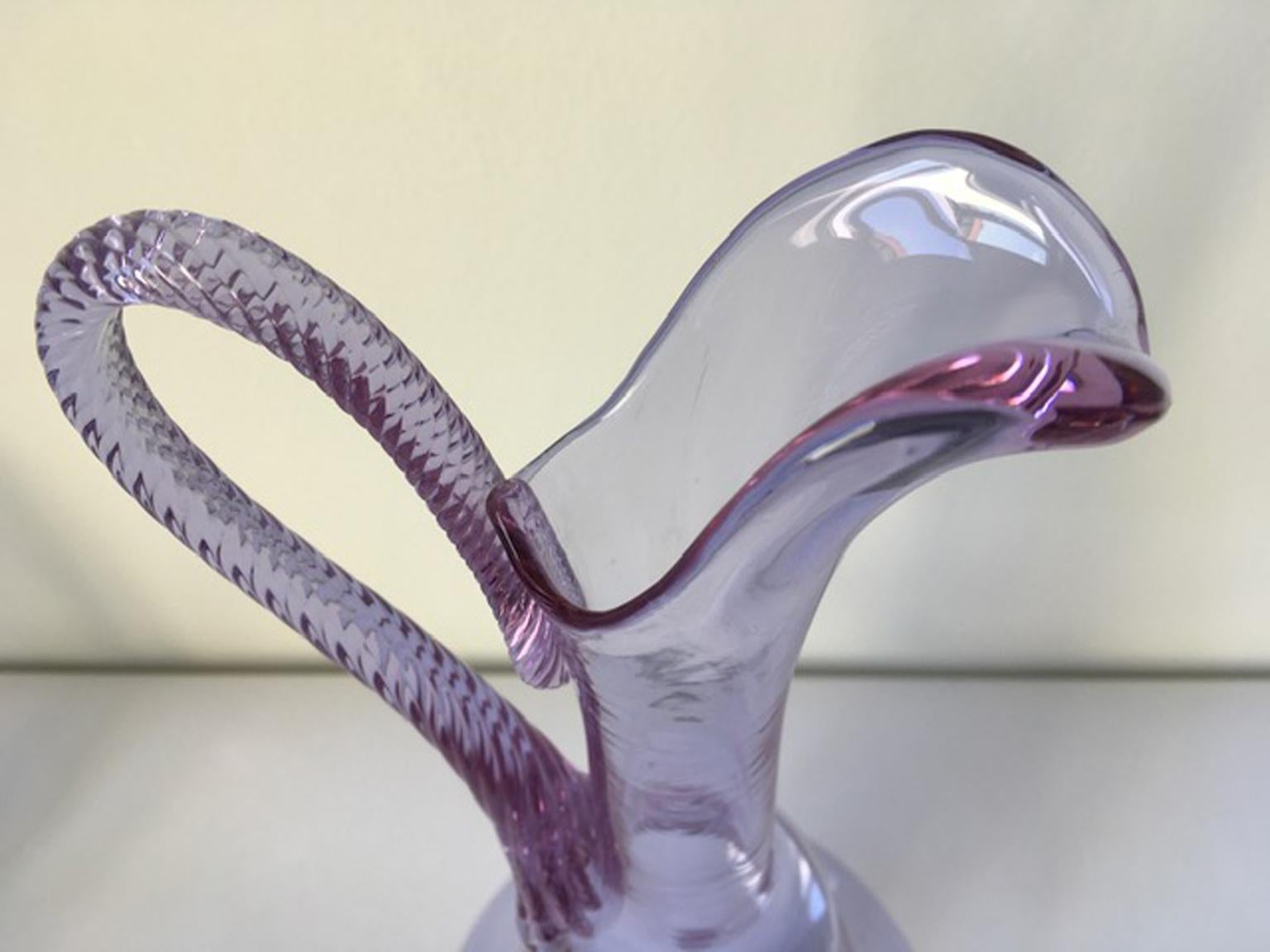 Italy 1960 Post-Modern Murano Blown Glass Bottle For Sale 4