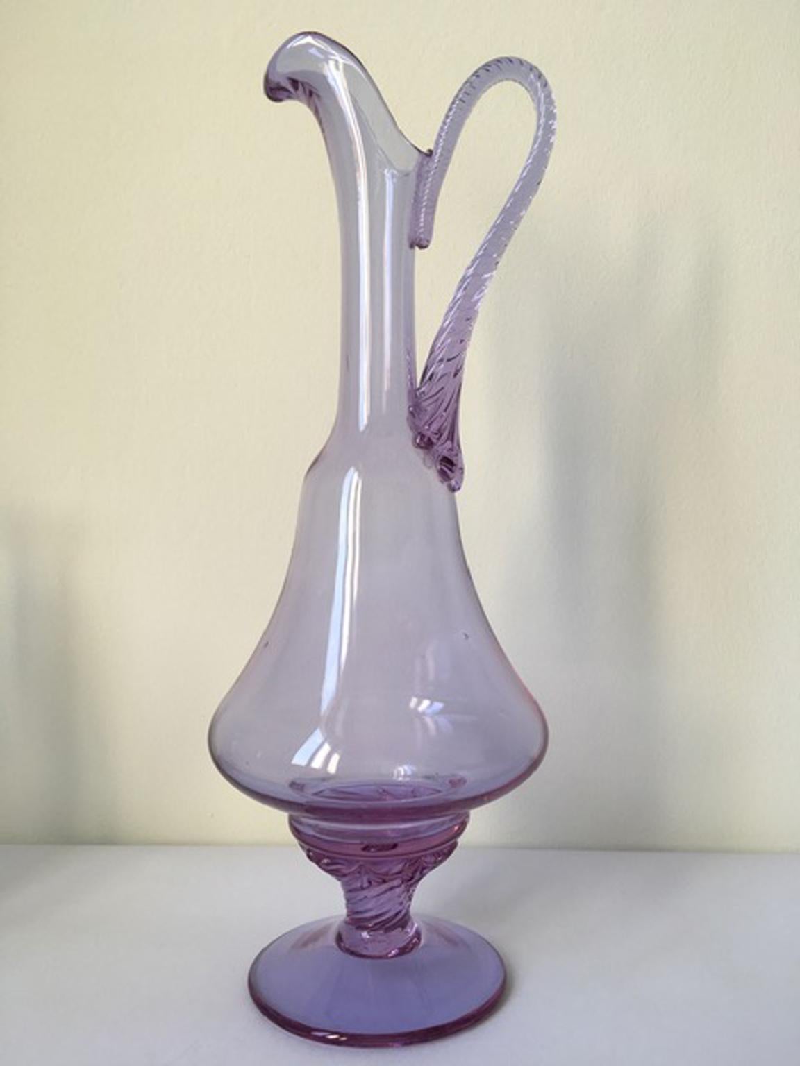Flacon en verre de Murano soufflé post-moderne de 1960, Italie en vente 7