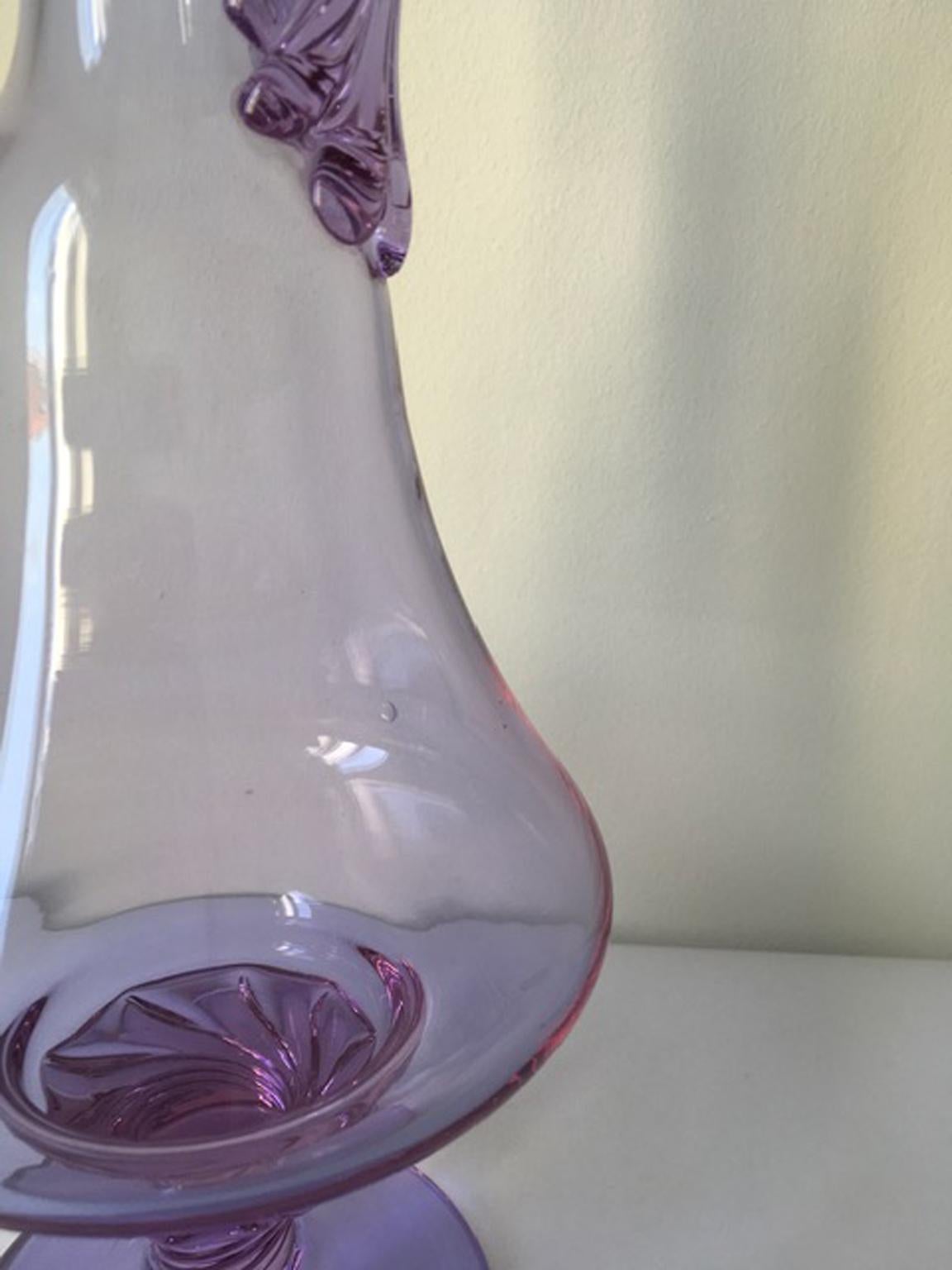 Flacon en verre de Murano soufflé post-moderne de 1960, Italie en vente 8