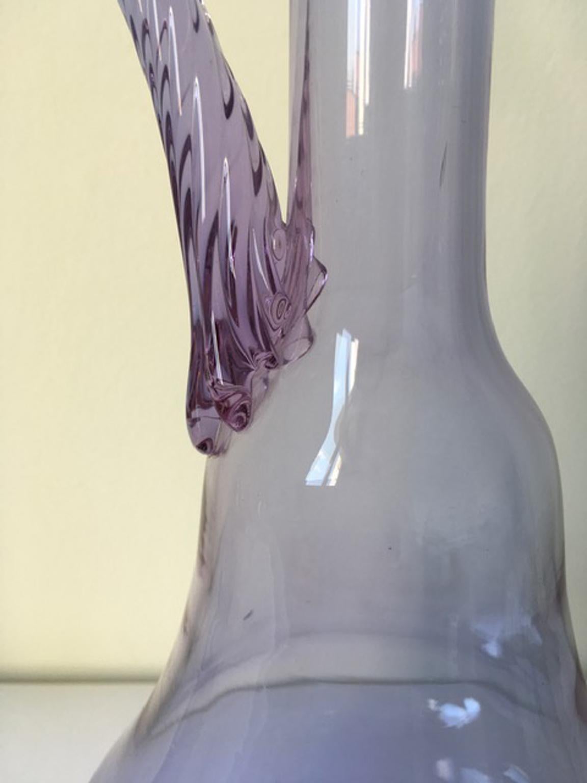 Flacon en verre de Murano soufflé post-moderne de 1960, Italie Bon état - En vente à Brescia, IT