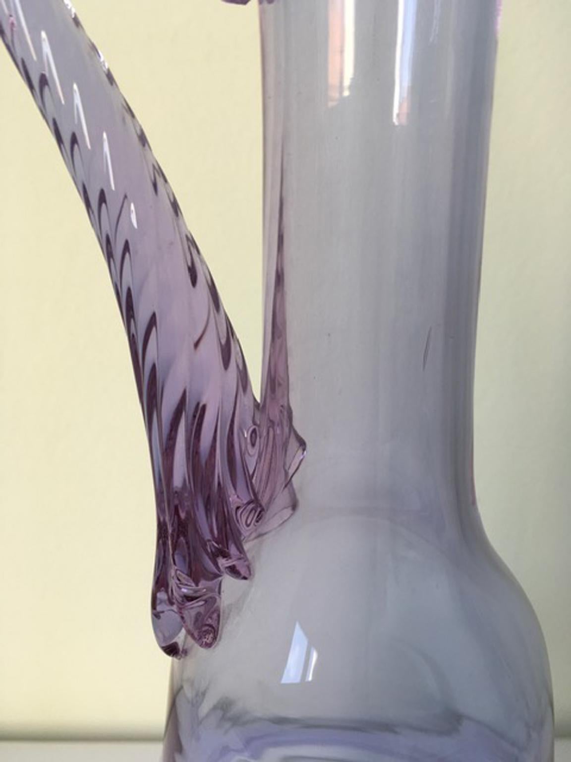 Italy 1960 Post-Modern Murano Blown Glass Bottle For Sale 1