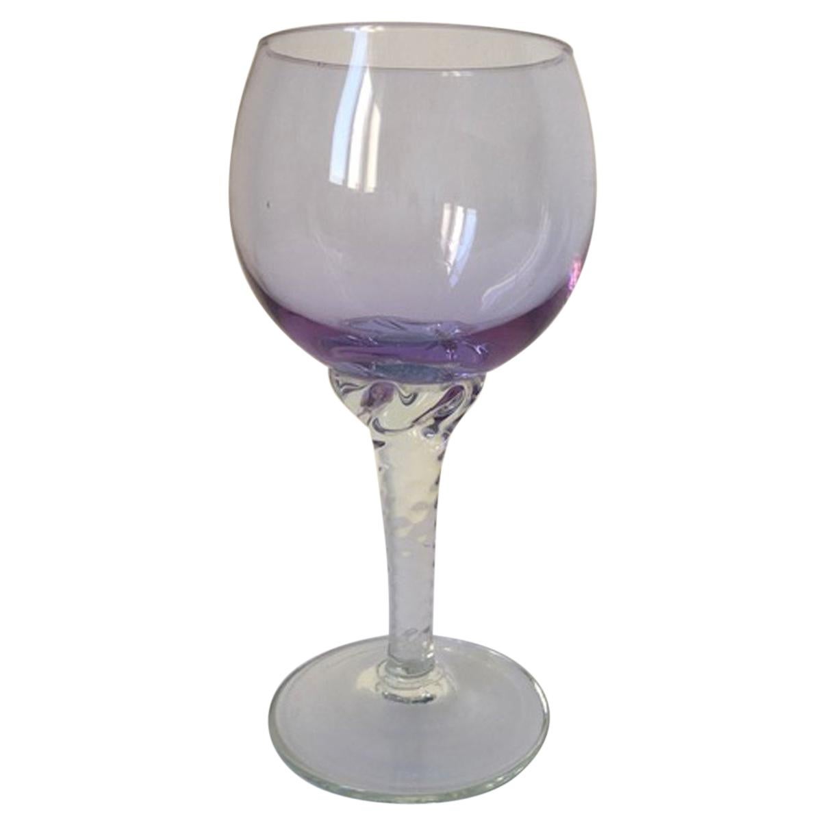 Italia 1960 Copa de cristal soplado de Murano postmoderna