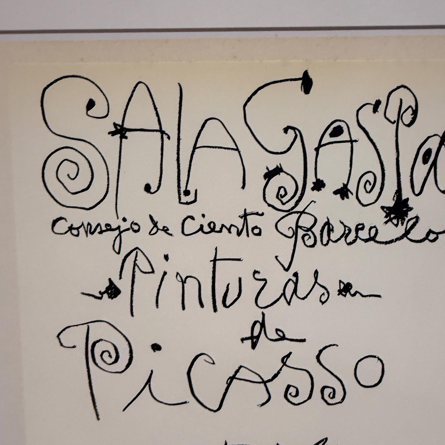 1960 Poster Picasso Sala Gaspar Barcelona Original Lithograph (Spanisch) im Angebot