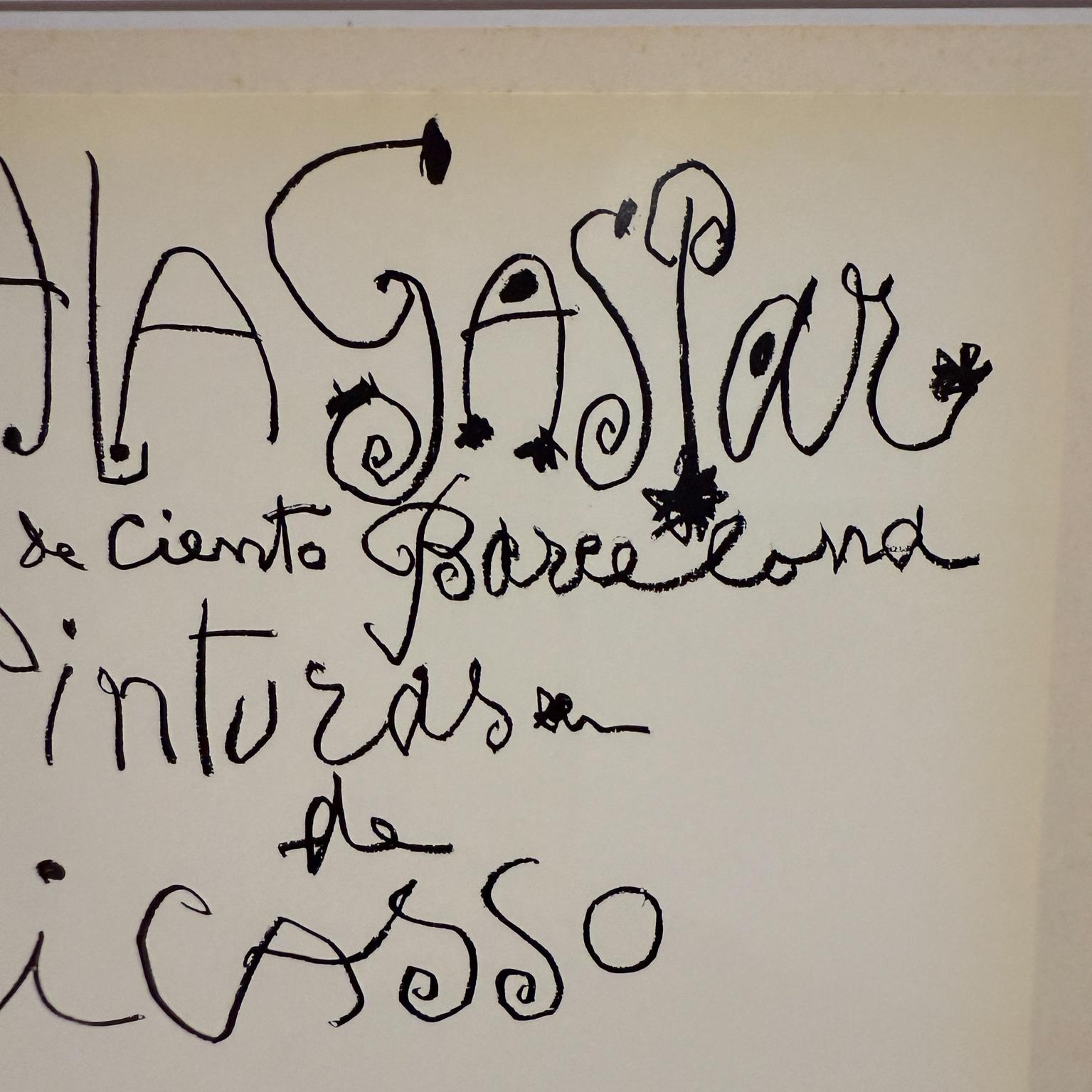 1960 Poster Picasso Sala Gaspar Barcelona Original Lithograph im Zustand „Gut“ im Angebot in Chula Vista, CA