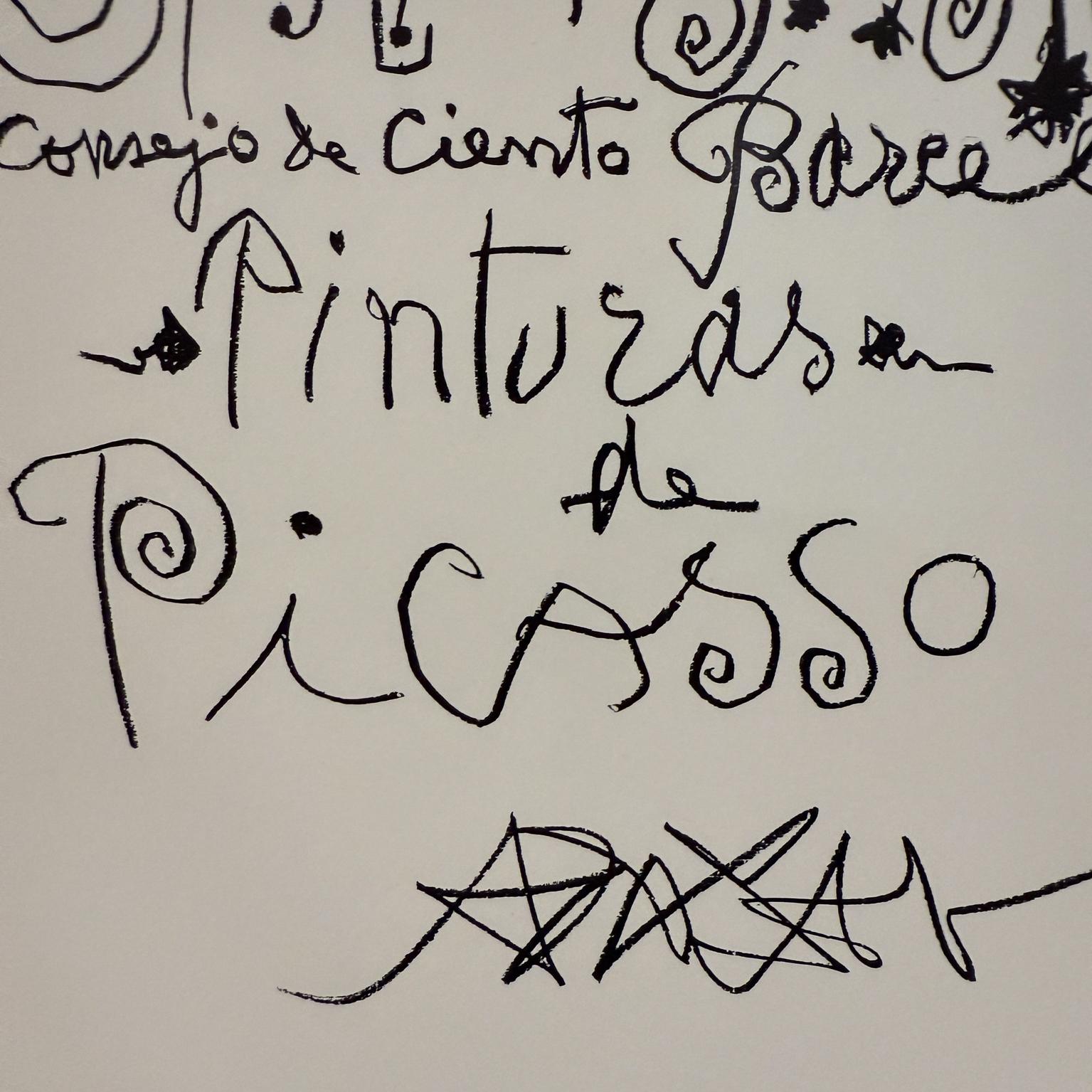 1960 Poster Picasso Sala Gaspar Barcelona Original Lithograph (20. Jahrhundert) im Angebot