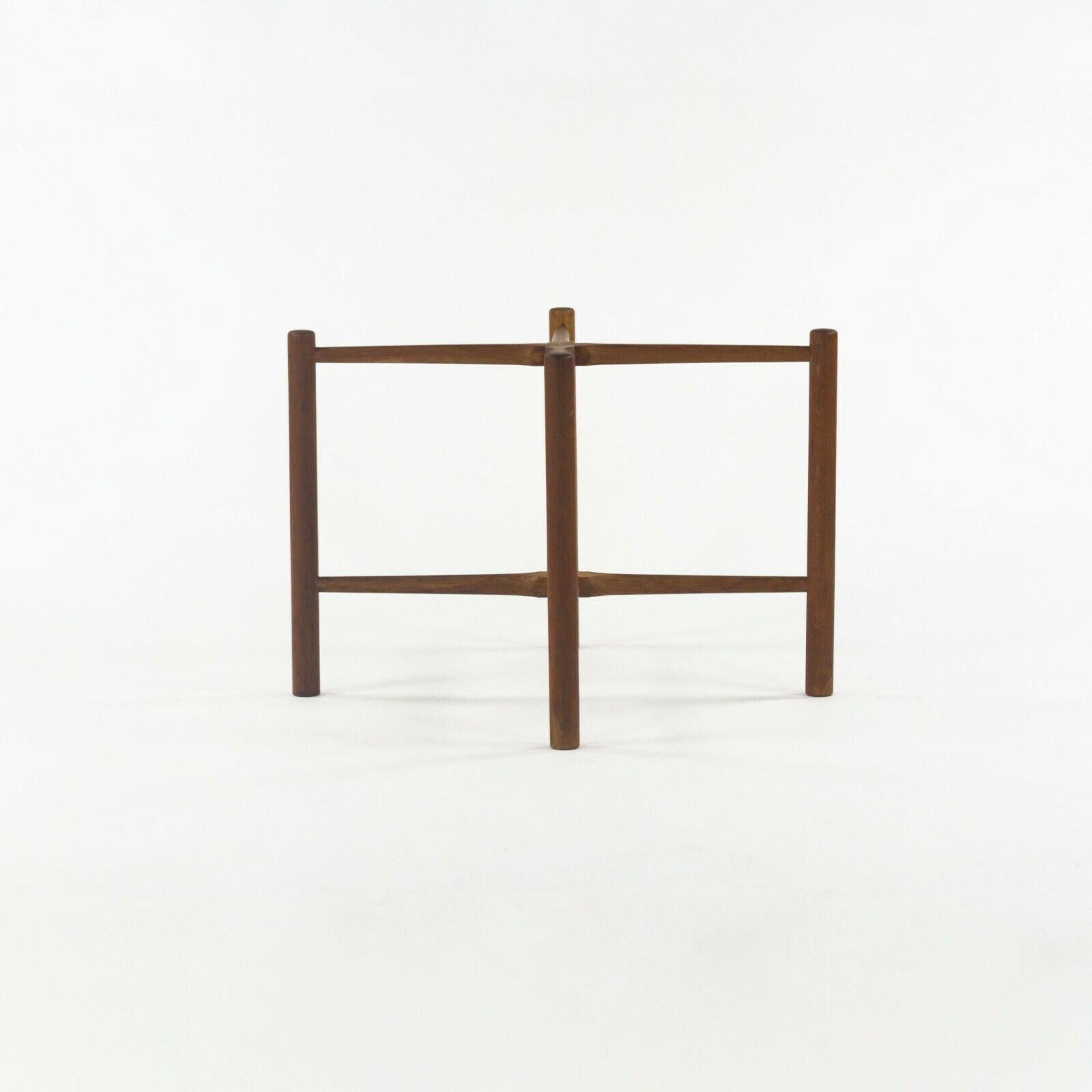 Mid-20th Century 1960 PP35 Hans Wegner for &reas Tuck Folding Teak & Oak Side Table 2x Available For Sale