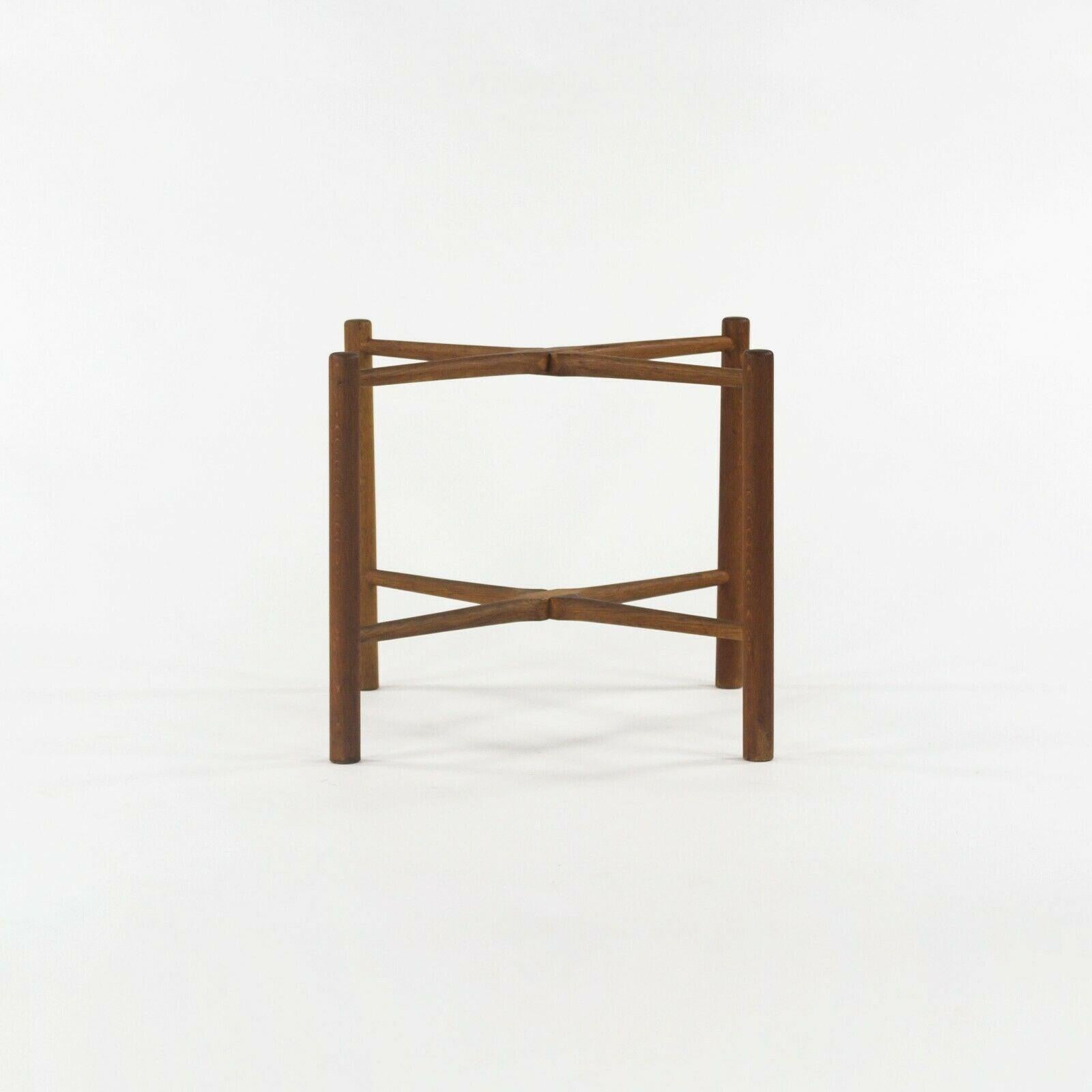 1960 PP35 Hans Wegner for &reas Tuck Folding Teak & Oak Side Table 2x Available For Sale 1