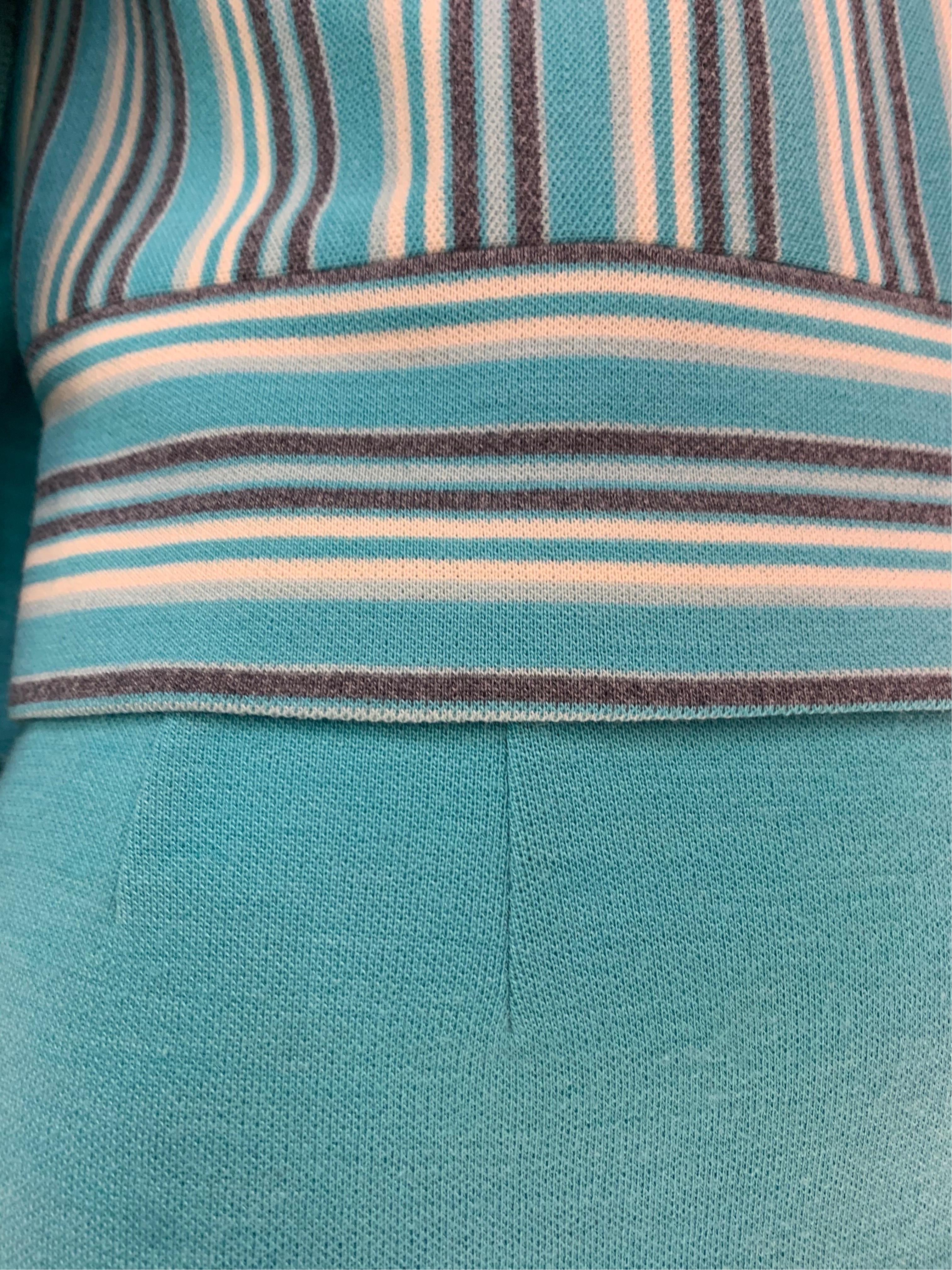 Donna 1960 Promenade - Abito con gonna a tre pezzi in lana turchese Holland a doppia maglia in vendita