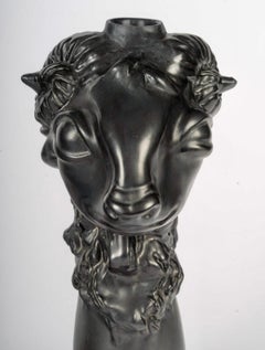 1960 Seltenes Céramique "Tete de Belier" signée de Jean Marais