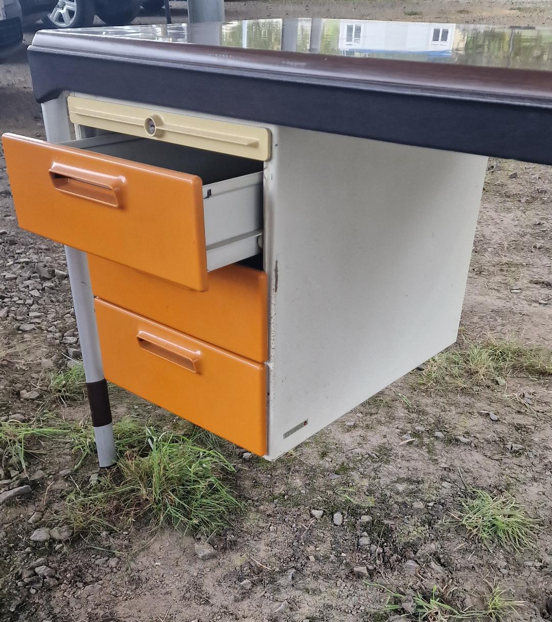 Mid-Century Modern 1960 Rare Industrial desk by Marc Held for Strafor For Sale
