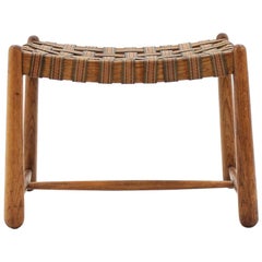 Rare tabouret en chêne de 1960, Tchécoslovaquie