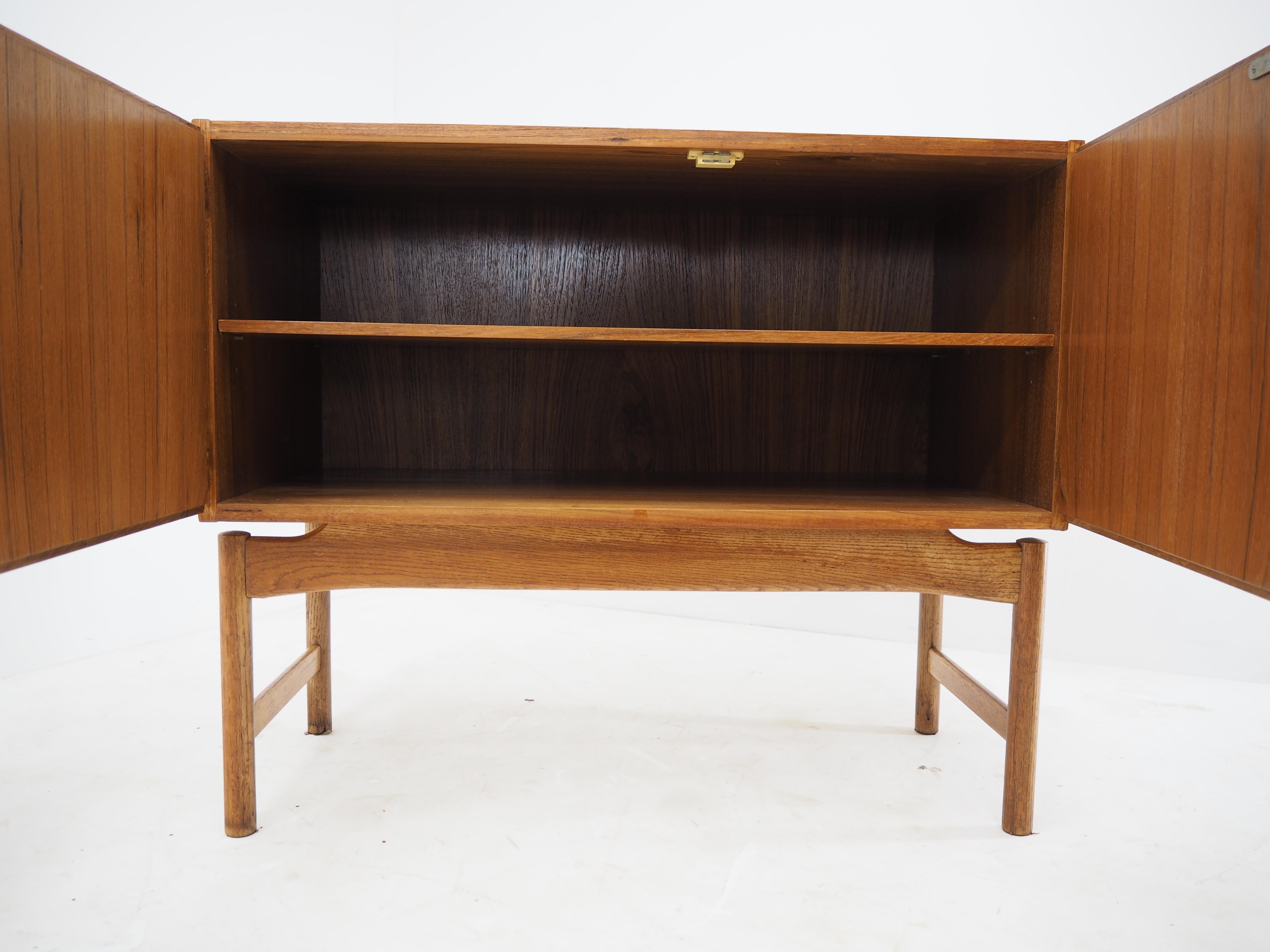 1960 Rare Teak and Oak Cabinet by Krasna Jizba, Czechoslovakia For Sale 1
