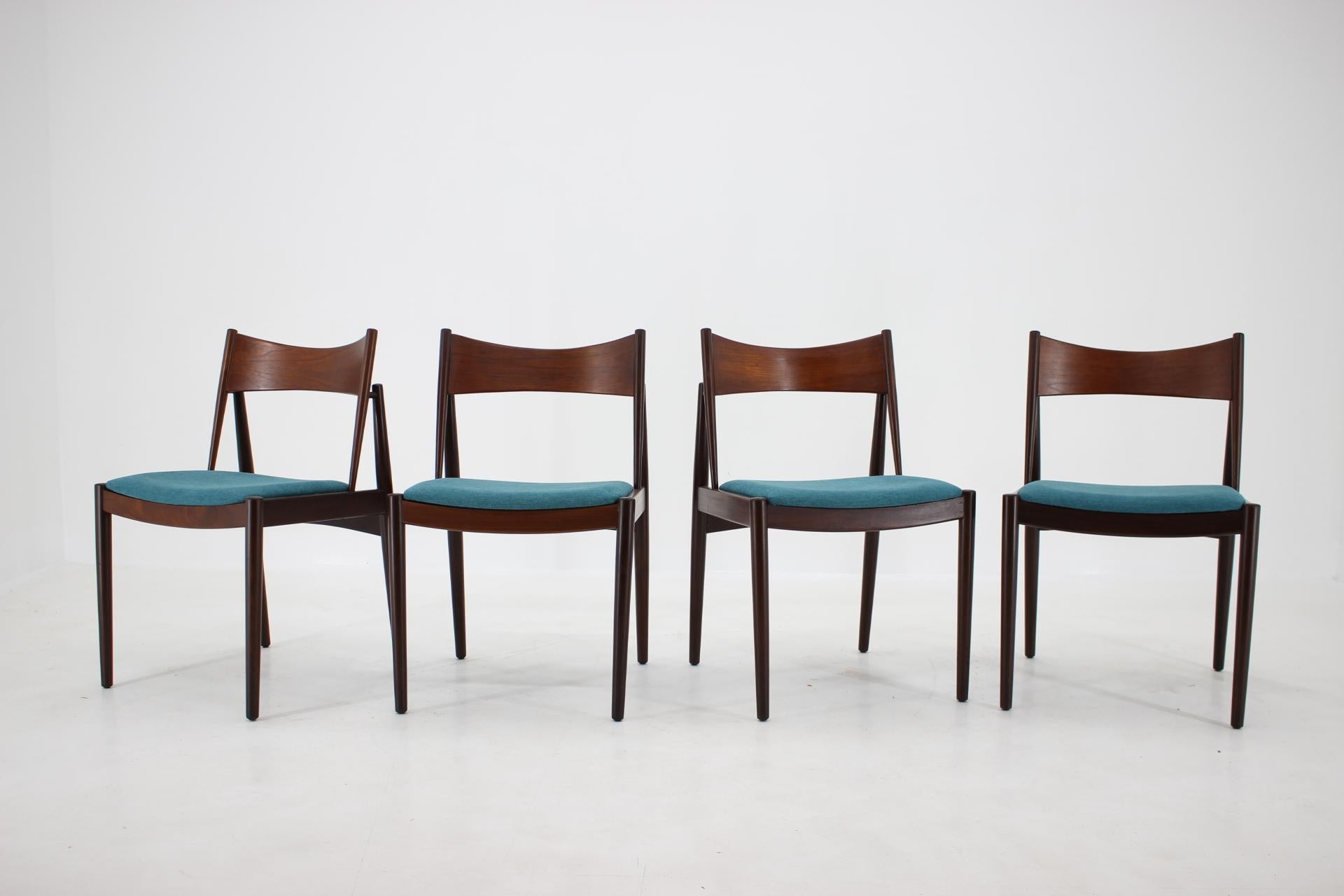 Mid-Century Modern 1960 Rare Teak Dining Chairs by Vamo, Denmark