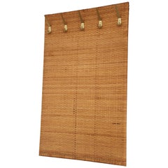 1960 Rattan Wall Coat Rack