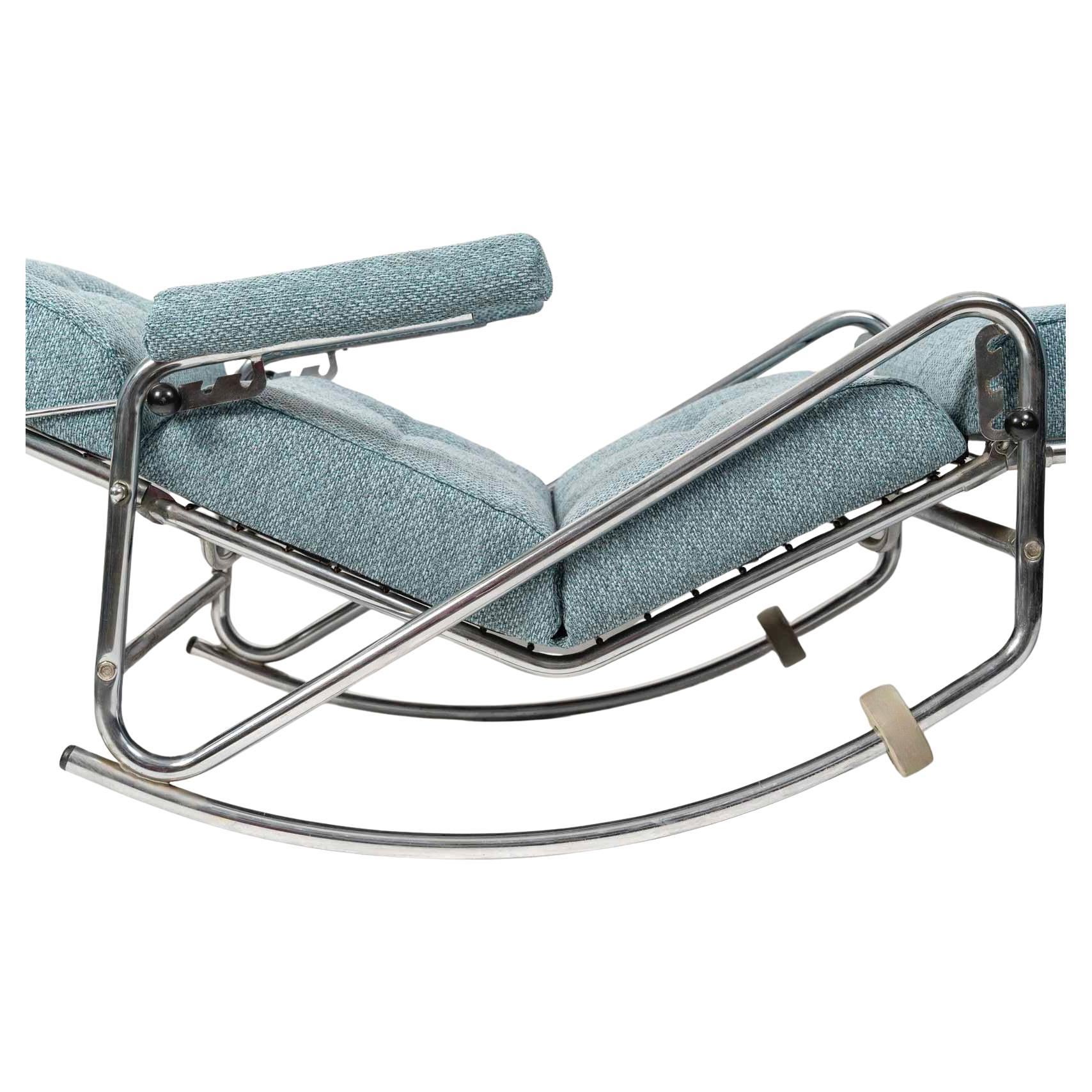 Métal 1960. Fauteuil à bascule Relax de Maison Lama en vente