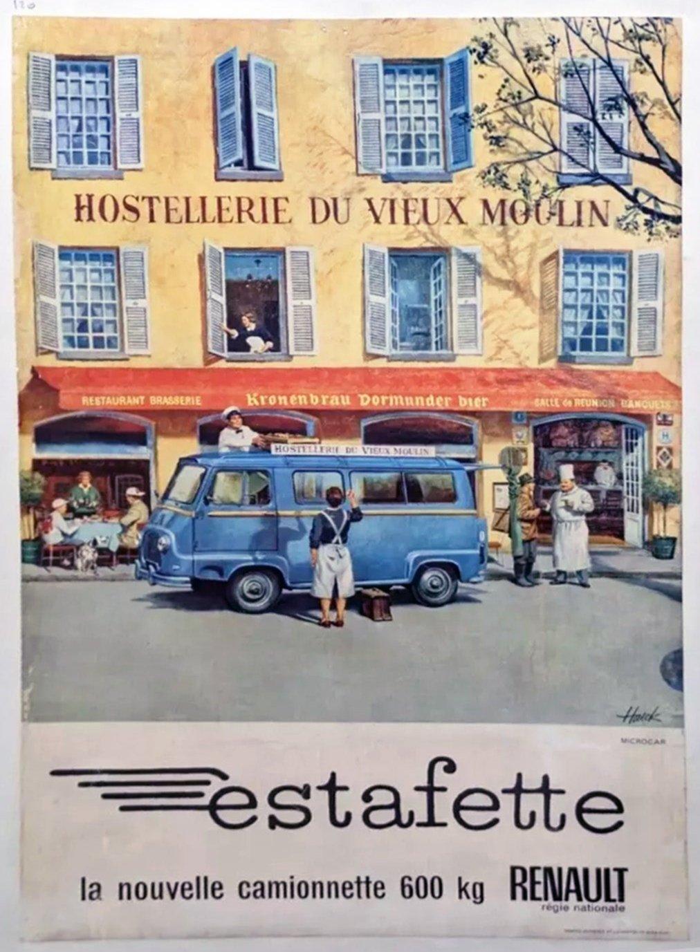 1960 Renault Estafette - Poster d'epoca originale In condizioni buone in vendita a Winchester, GB