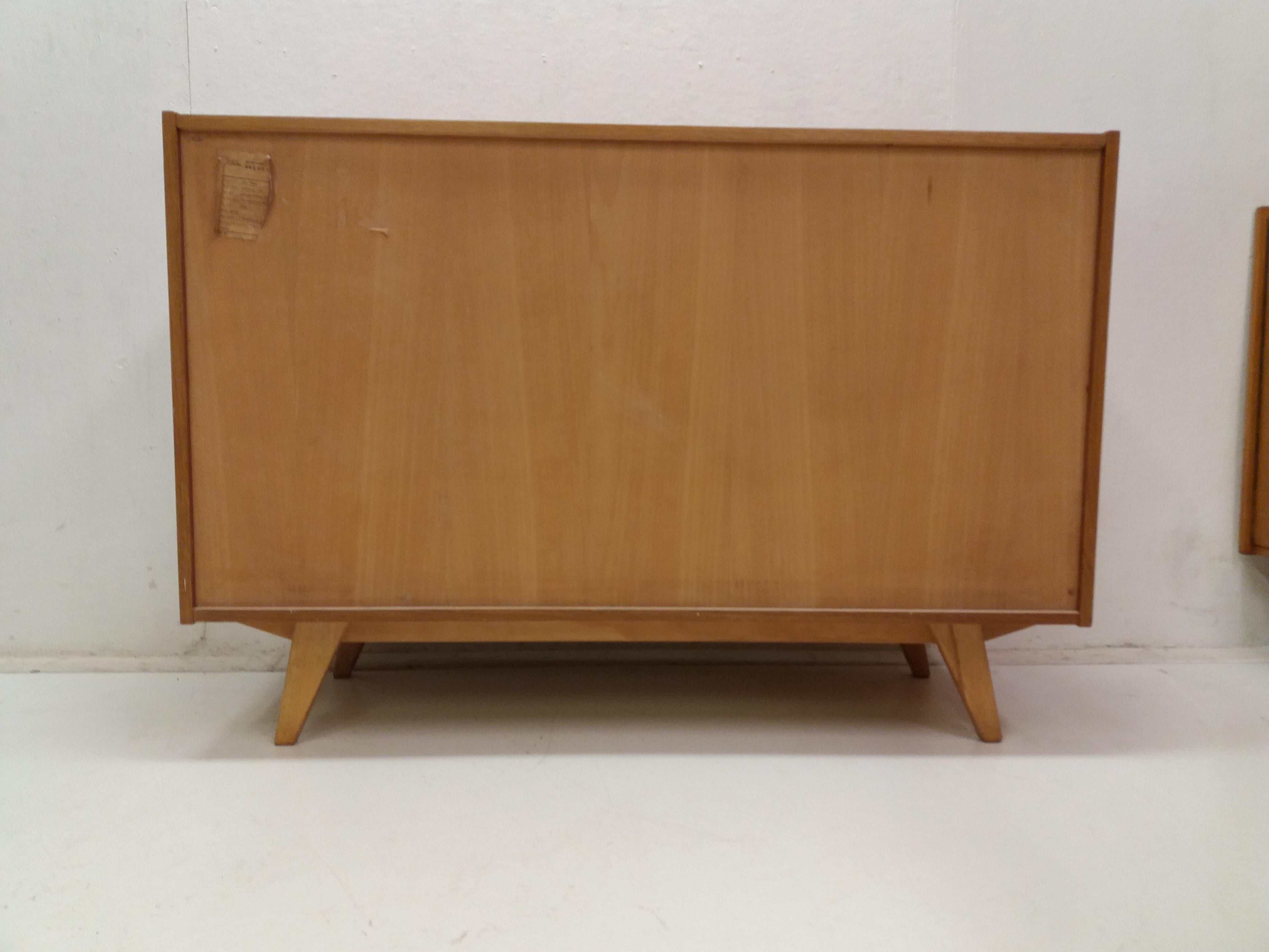 1960 Retro Oak Chest of Drawers Jiroutek, Czechoslovakia For Sale 4