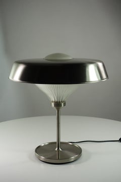 1960 Ro Studio Bbpr Artemide Italian Design Nickel Metal Glass Table Lamp