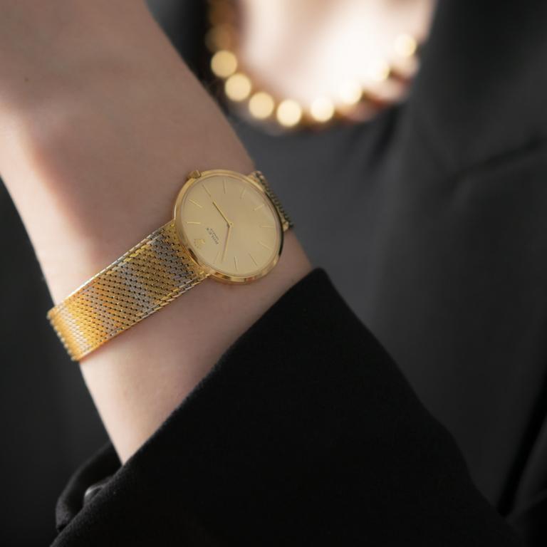 1960 Rolex 18k Tricolor Gold Seltenes Modell 9665 im Zustand „Gut“ in New York, NY