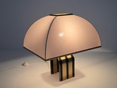 1960 Romeo Rega Solid Thick Brass Table Lamp , Italy
