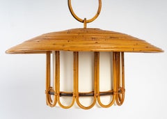 1960, Round Suspension in Rattan Inspired by the Countries of the Rising Sun